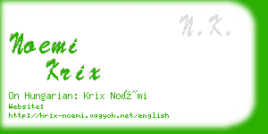 noemi krix business card